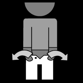 pants: open / trousers: open